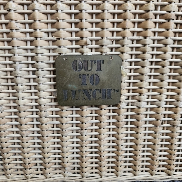 Vintage "Out to Lunch" Wicker Picnic Basket - Picture 6 of 10